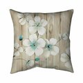 Begin Home Decor 26 x 26 in. Cherry Blossom In White-Double Sided Print Indoor Pillow 5541-2626-FL84